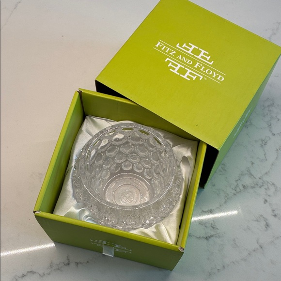 Fitz and Floyd Glass Crystal Candle Votive Holder - Picture 1 of 12